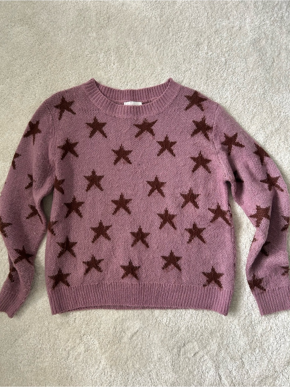 Women’s Dusty Mauve Star Knit Sweater